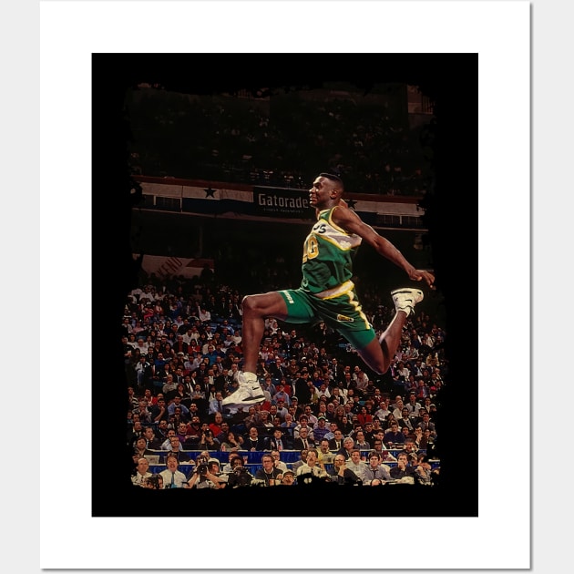 One Minute of Shawn Kemp Ridiculousness, Reign Man Basketball Basketball Posters and Art